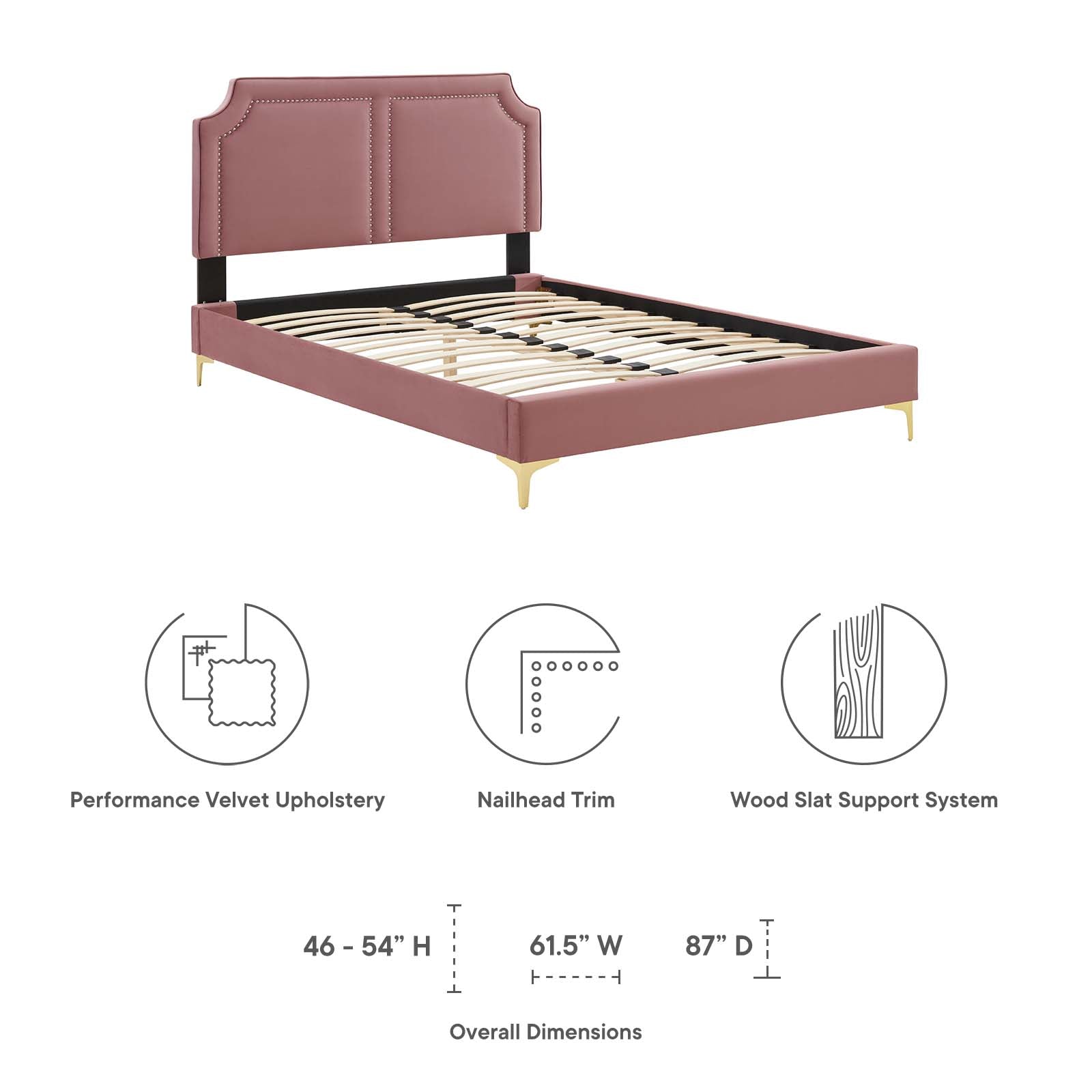 Novi Performance Velvet King Bed - East Shore Modern Home Furnishings