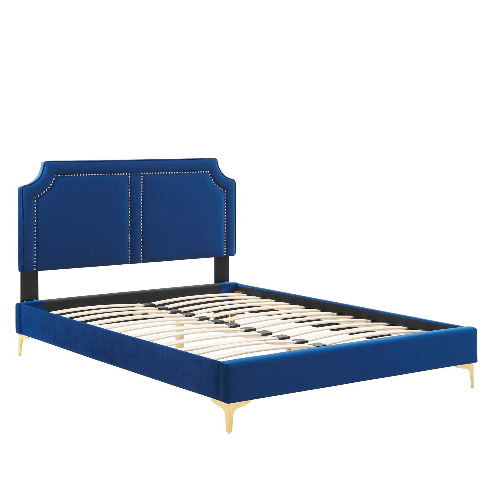 Novi Performance Velvet King Bed - East Shore Modern Home Furnishings