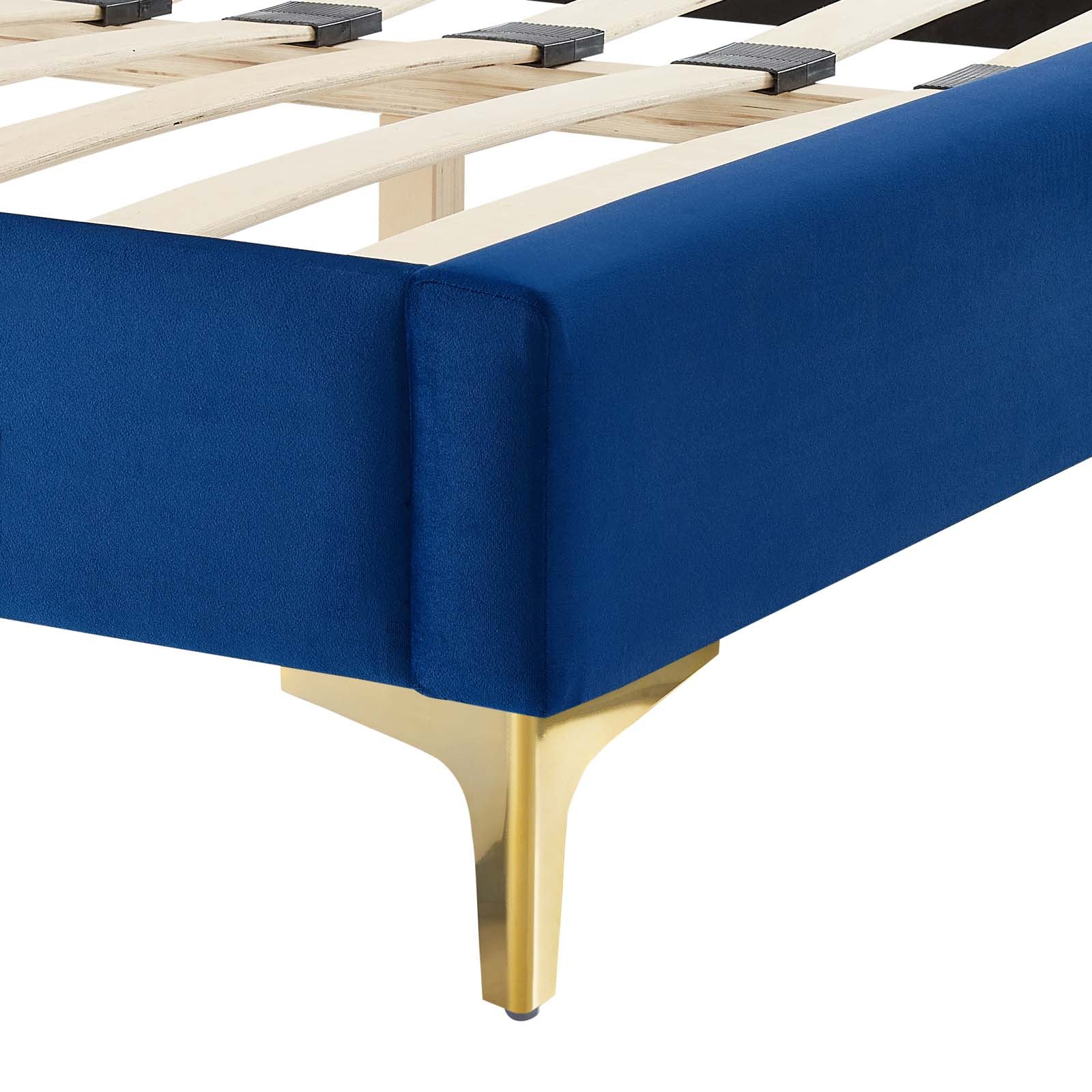 Novi Performance Velvet King Bed - East Shore Modern Home Furnishings