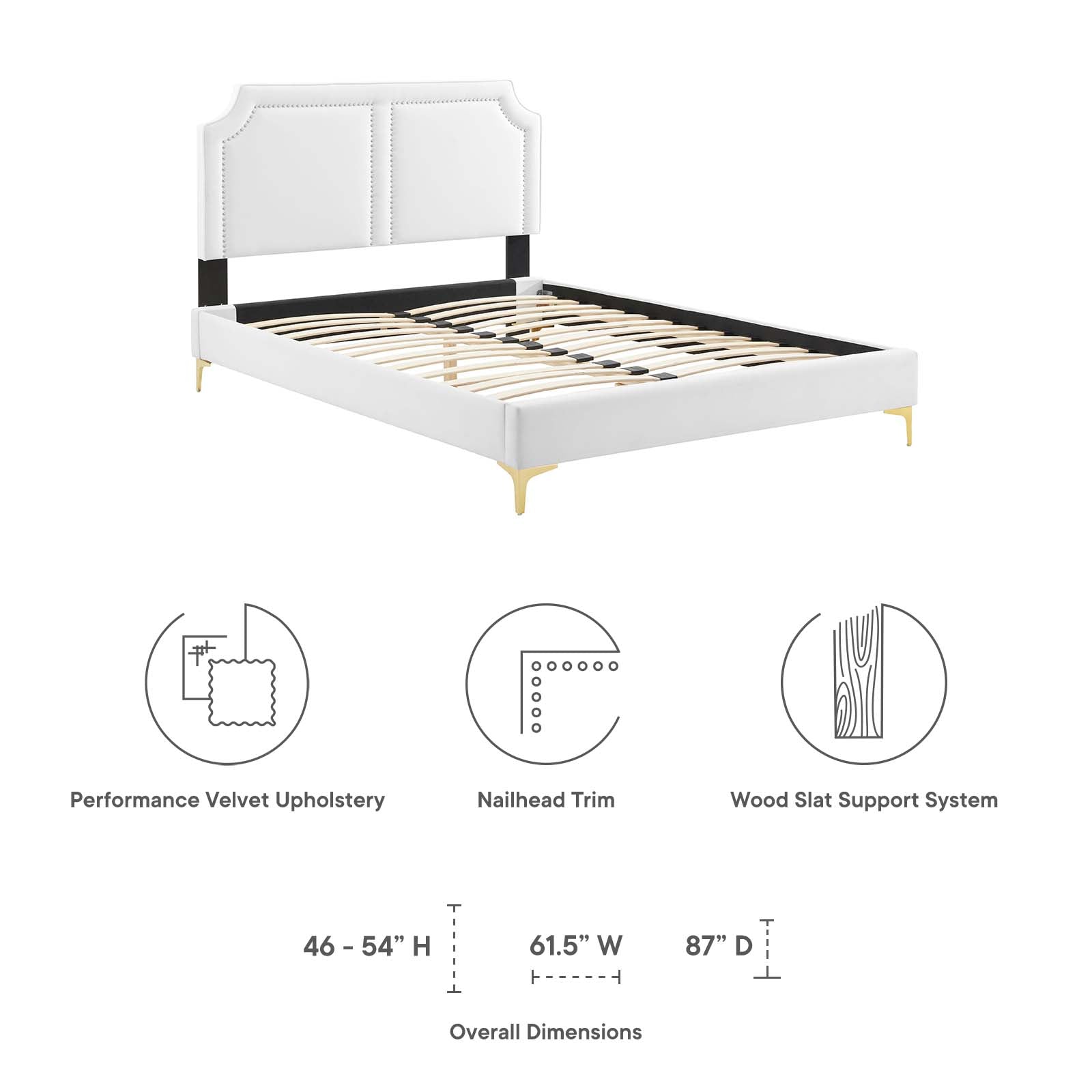 Novi Performance Velvet King Bed - East Shore Modern Home Furnishings