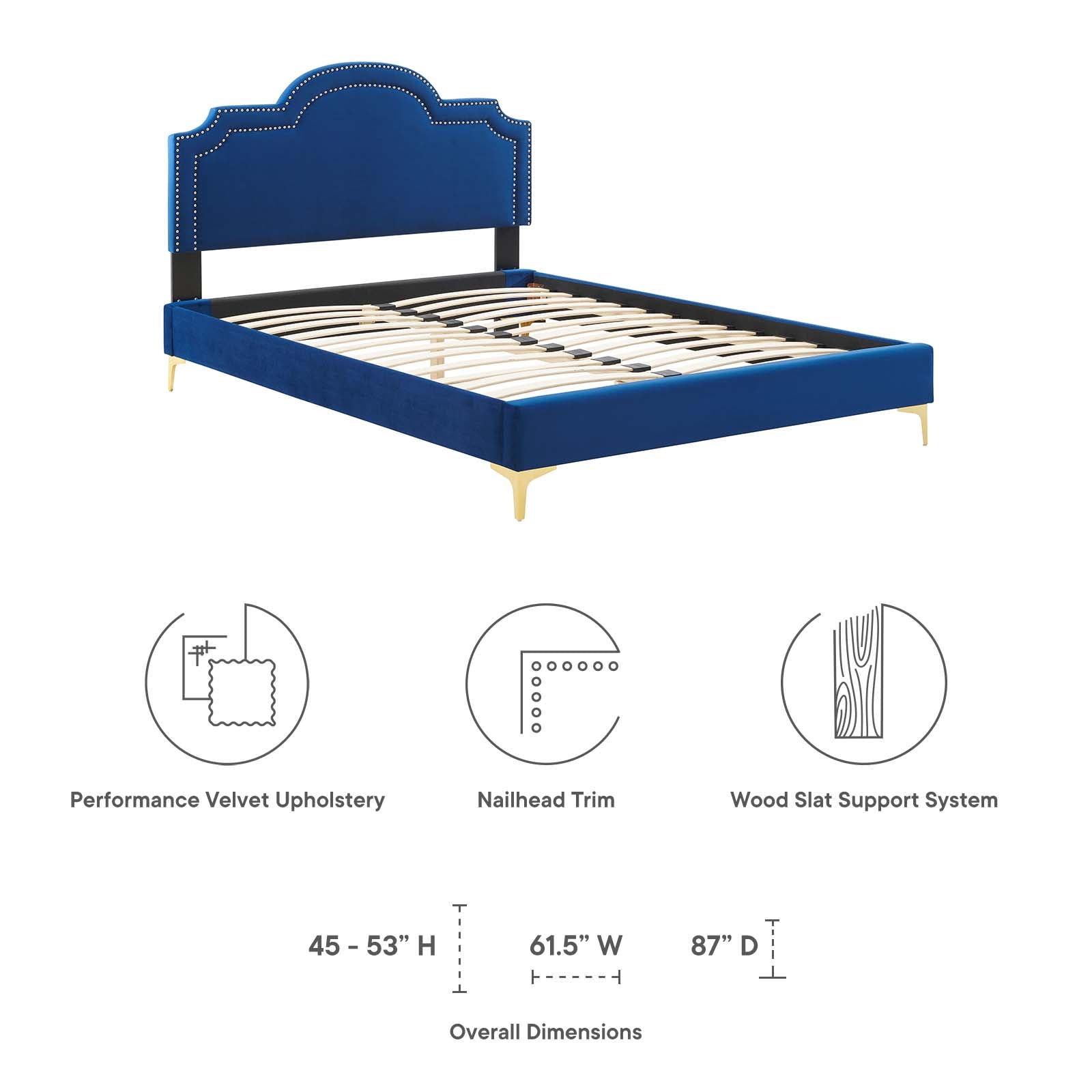 Aviana Performance Velvet King Bed - East Shore Modern Home Furnishings