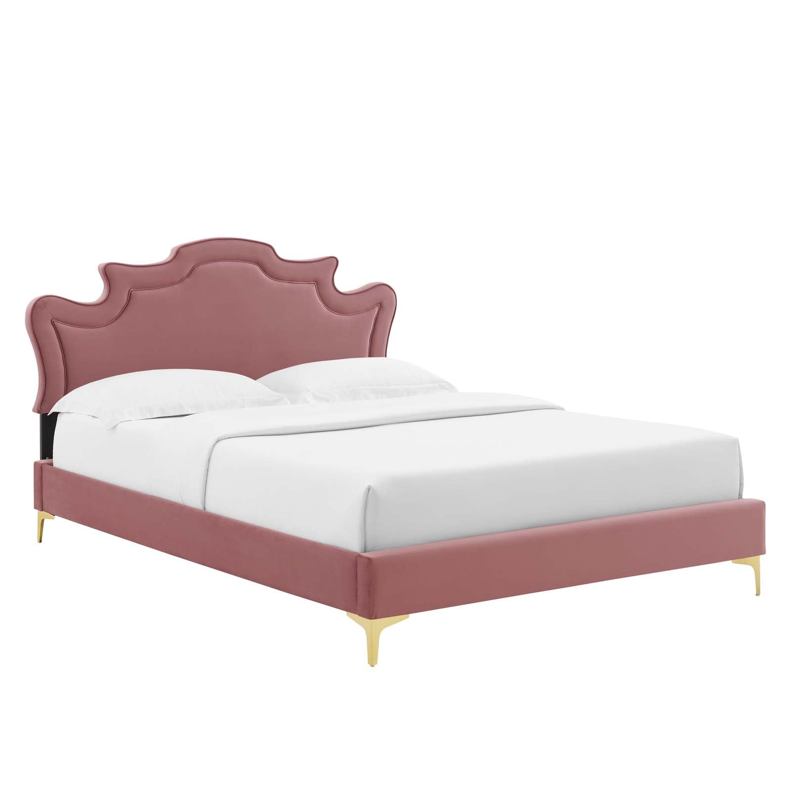 Neena Performance Velvet King Bed - East Shore Modern Home Furnishings