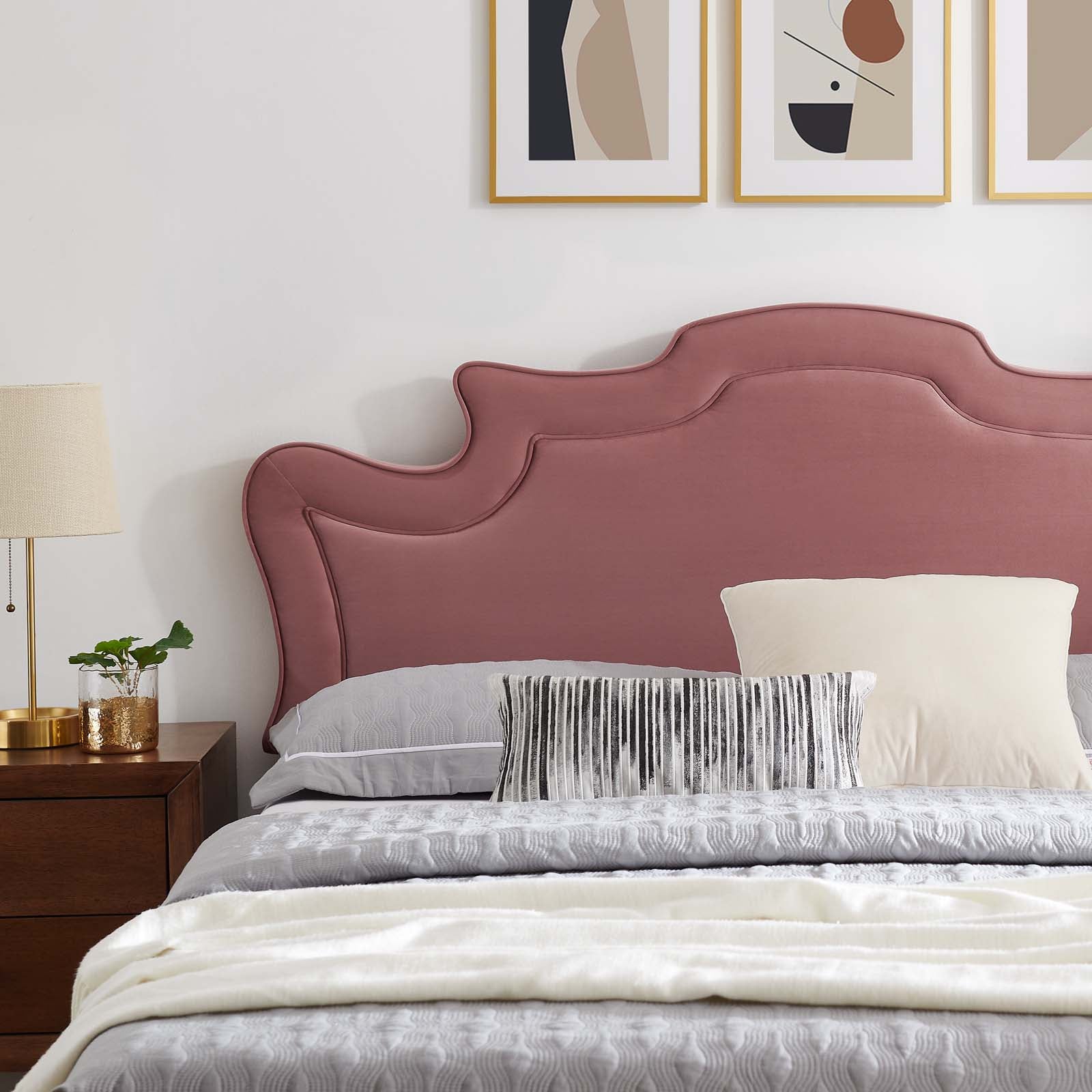 Neena Performance Velvet King Bed - East Shore Modern Home Furnishings