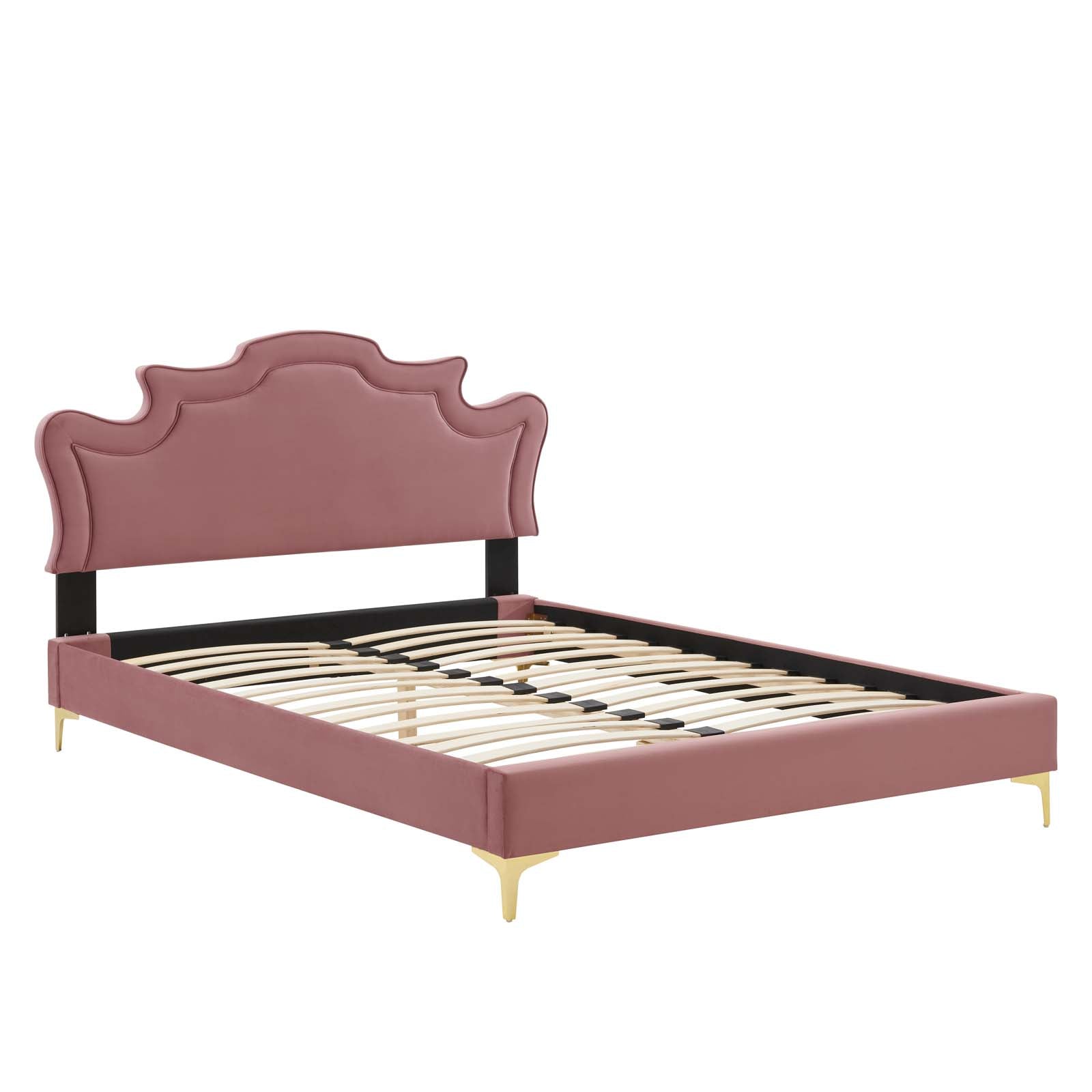 Neena Performance Velvet King Bed - East Shore Modern Home Furnishings