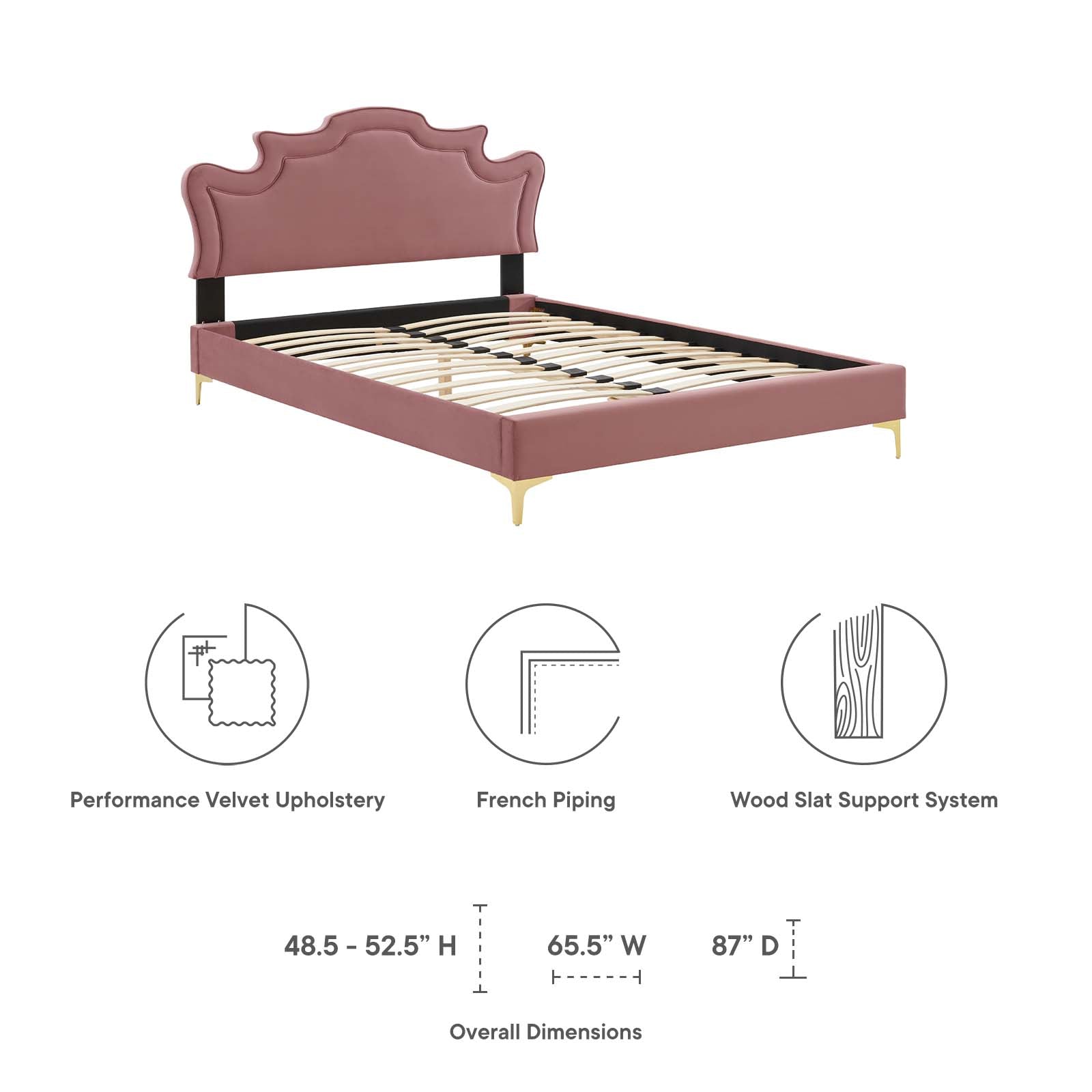 Neena Performance Velvet King Bed - East Shore Modern Home Furnishings