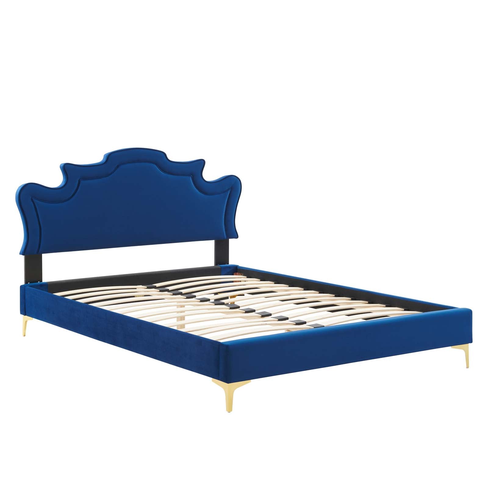 Neena Performance Velvet King Bed - East Shore Modern Home Furnishings