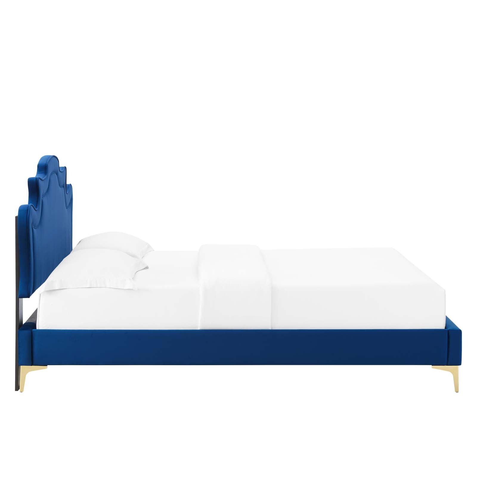 Neena Performance Velvet King Bed - East Shore Modern Home Furnishings