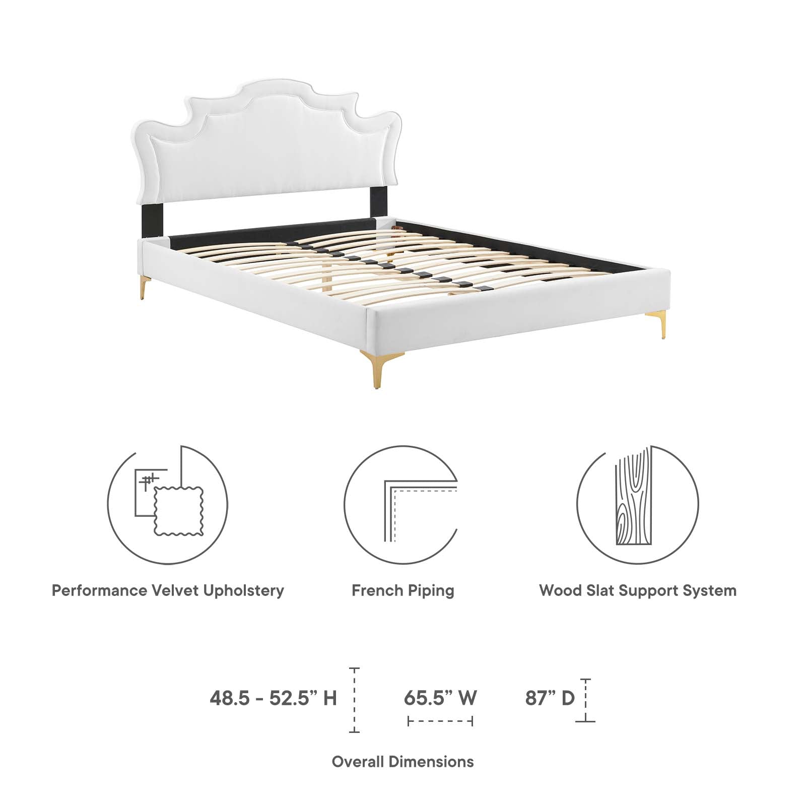 Neena Performance Velvet King Bed - East Shore Modern Home Furnishings