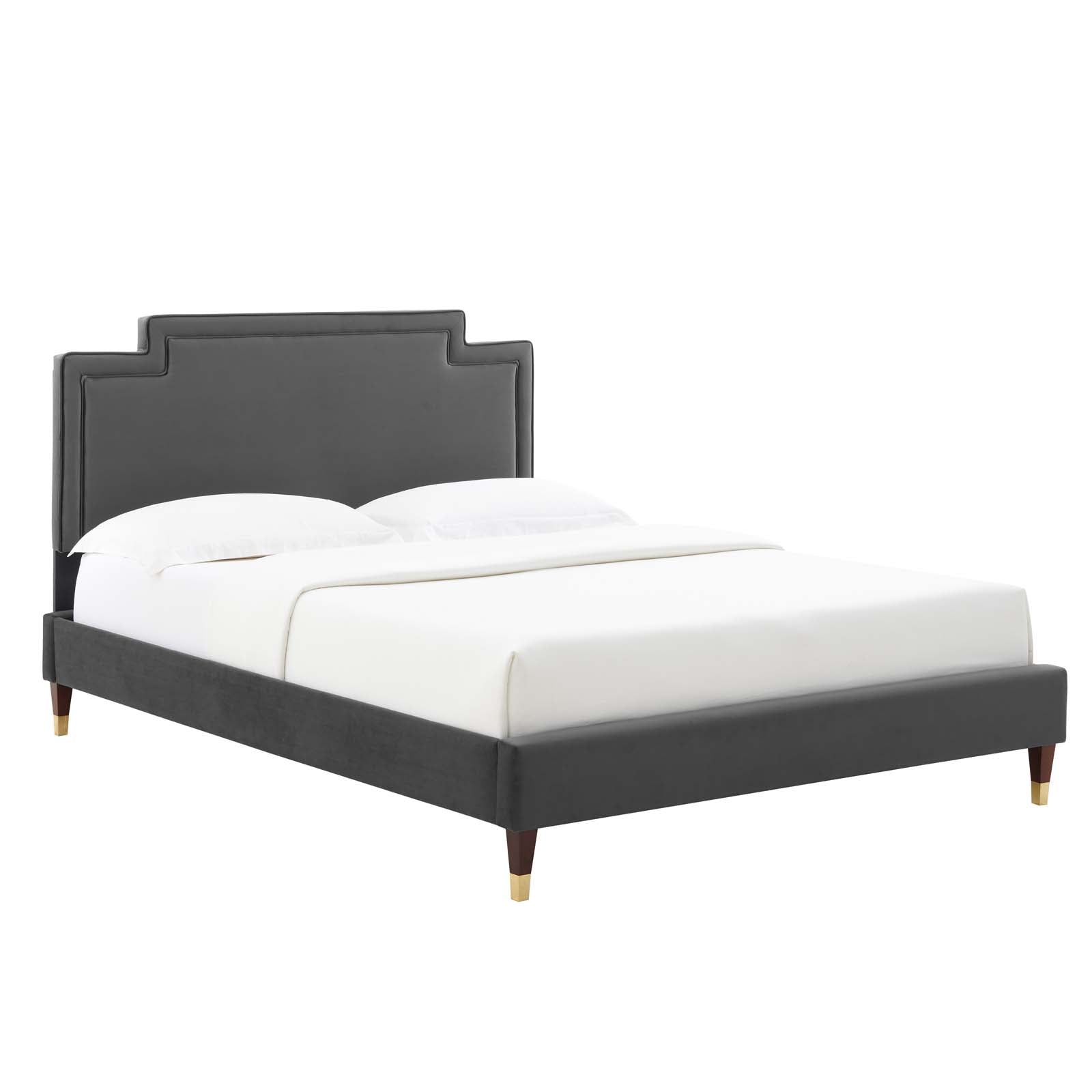 Liva Performance Velvet King Bed - East Shore Modern Home Furnishings