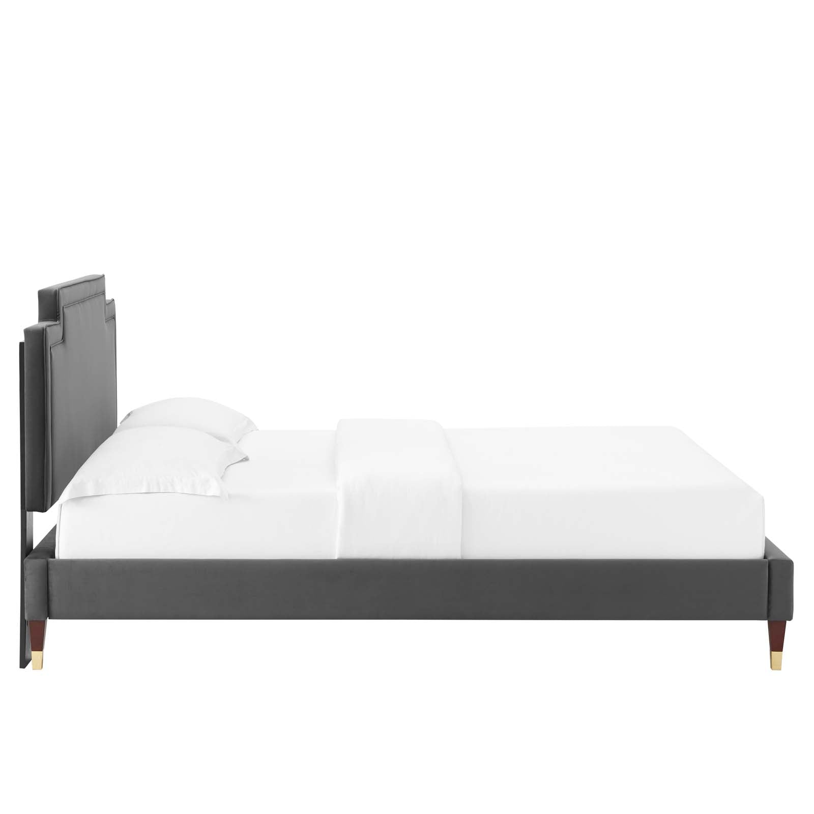 Liva Performance Velvet King Bed - East Shore Modern Home Furnishings