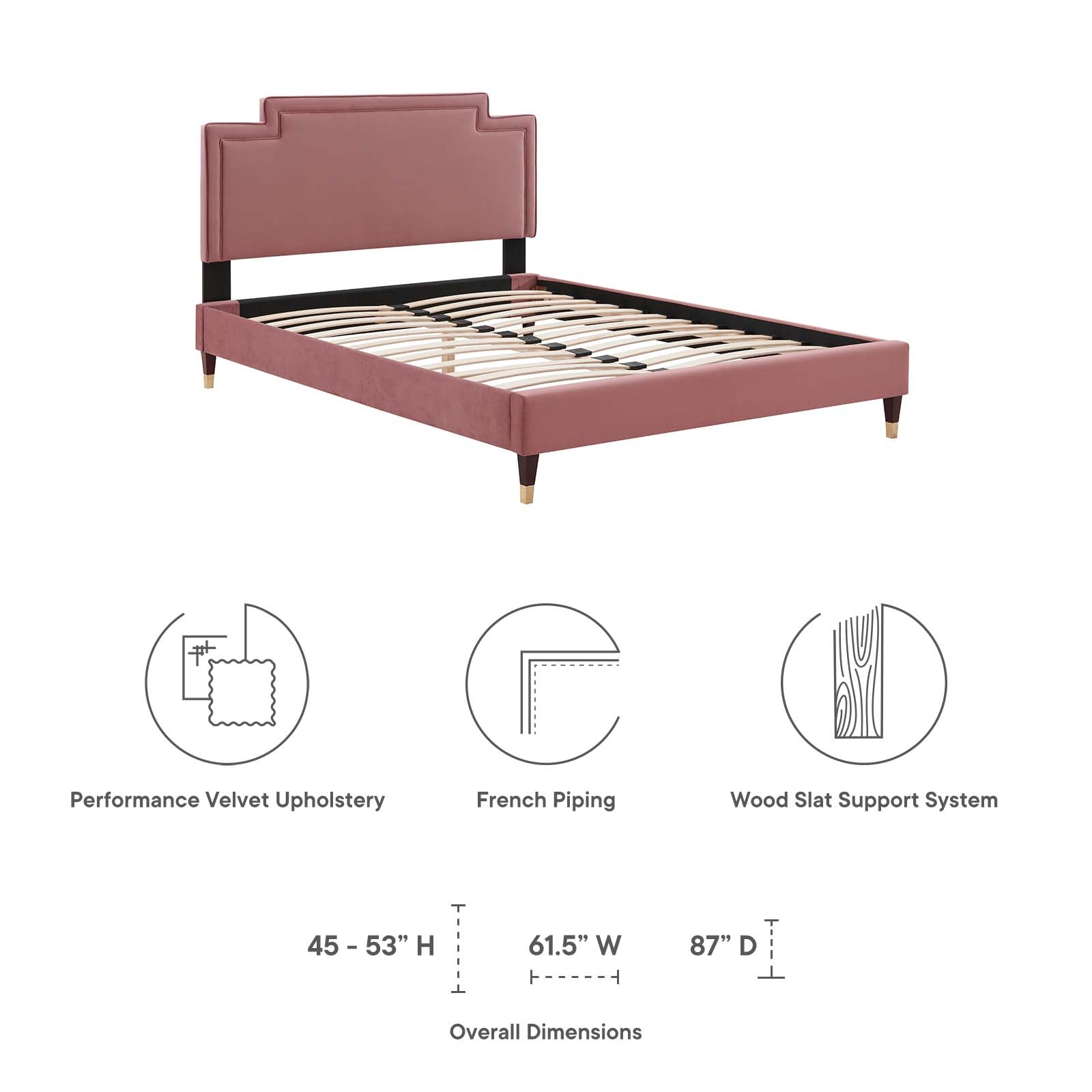 Liva Performance Velvet King Bed - East Shore Modern Home Furnishings