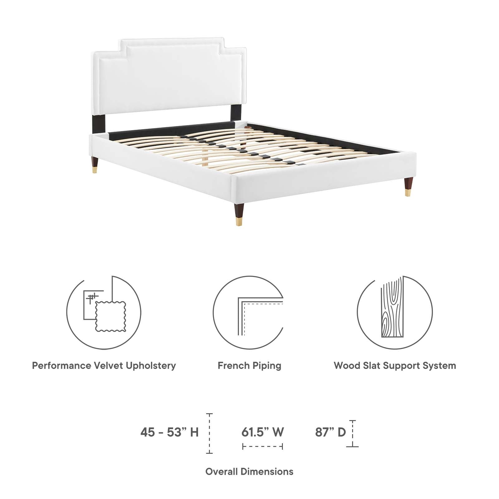 Liva Performance Velvet King Bed - East Shore Modern Home Furnishings