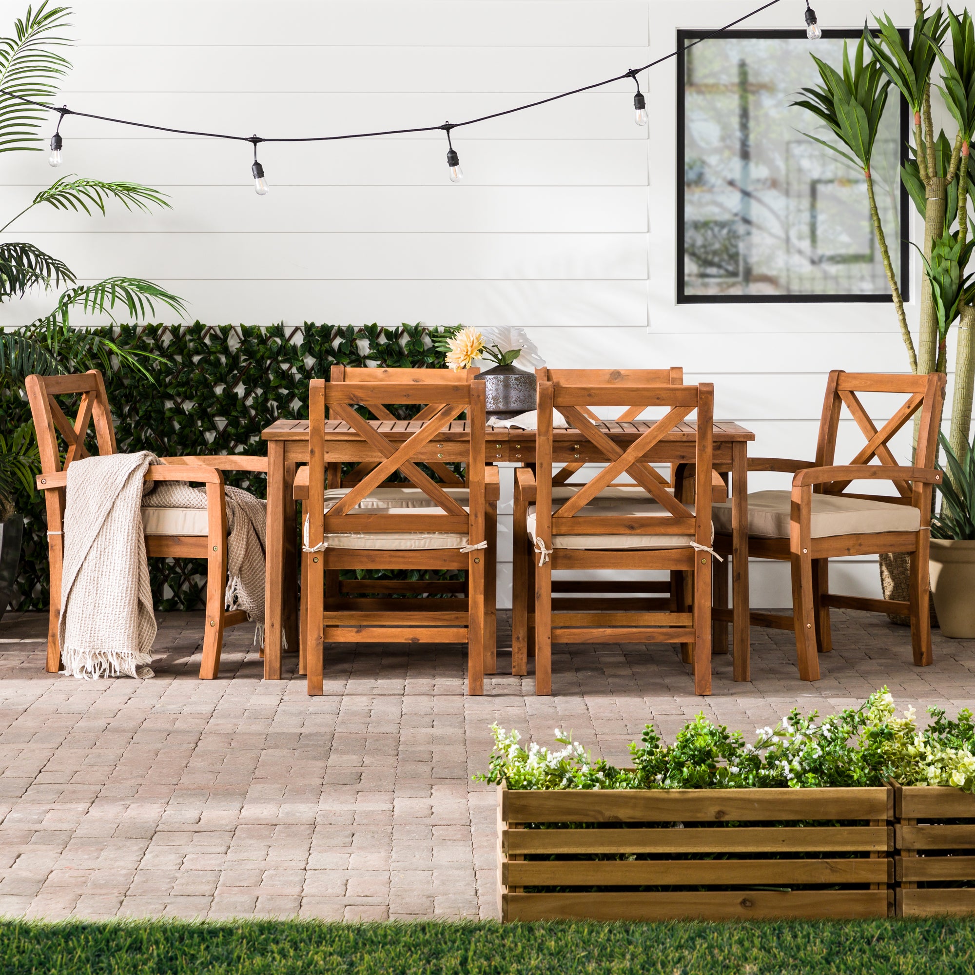 X back best sale outdoor dining chairs