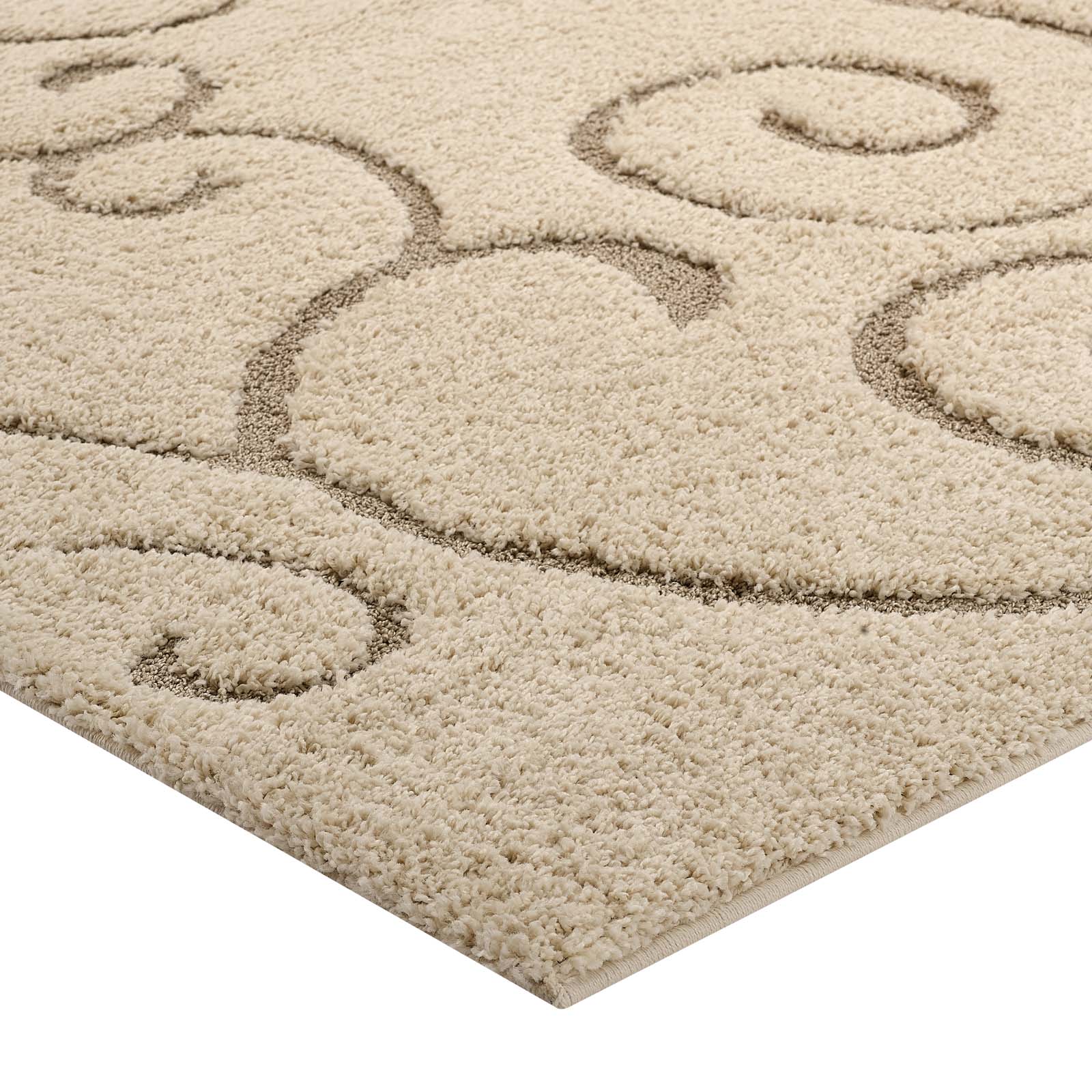 Jubilant Burgeon Scrolling Vine 5x8 Shag Area Rug - East Shore Modern Home Furnishings